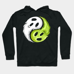 Spirit And Ghost Form Yin And Yang Sign Halloween Hoodie